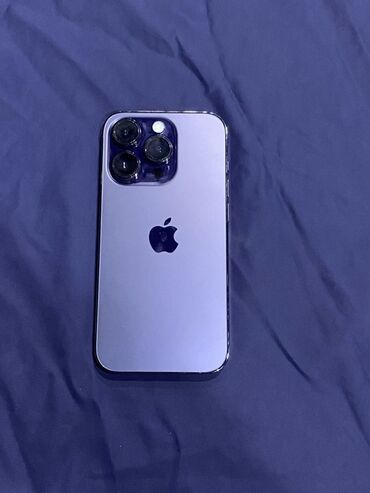 баткен телефон: IPhone 14 Pro, Б/у, 128 ГБ, Deep Purple, Защитное стекло, Чехол, 89 %