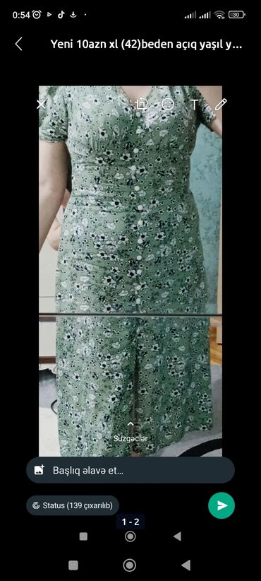 son model donlar: Вечернее платье, Миди, XL (EU 42)