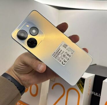 скупка старых телефонов: Tecno Spark 20, Колдонулган, 256 ГБ, түсү - Алтын, 2 SIM