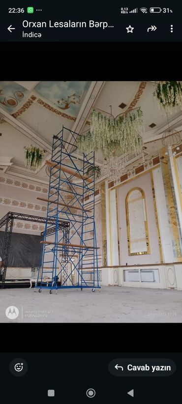 Avadanlığın icarəsi: Salam her vaxdiniz xeyir olsun inşallah tekerli lesalarin icaresi — 3