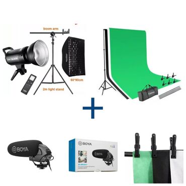 i̇şıqlandırma: Godox SL60W + Arxa Plan Dəsti + Boya Shotgun Microphone 1)Godox