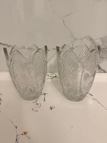 divar paneli: Kəpənək kəsimli naxışlı şüşə qədəh dəsti – 2 ədəd - Material: qalın — 1