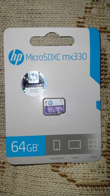 Mobil telefonlar üçün digər aksesuarlar: HP micro card SDXC MX300 
64GB
WhatsApp var
