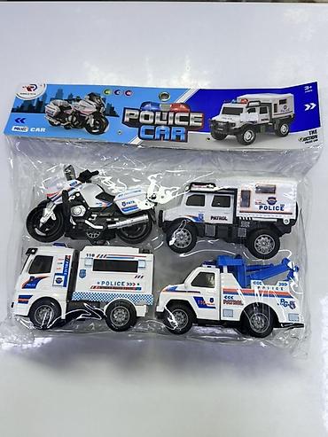 baby brezza: Игровой набор «Police Car» — техника полиции, 4 предмета в блистере — 1