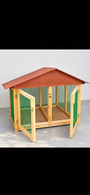 gence it: Açıq havada istifadə üçün taxta heyvan qəfəsi/volyer - Material — 1