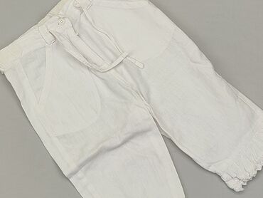 białe koronkowe spodenki: Baby material trousers, 9-12 months, 74-80 cm, condition - Good