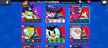 джес: Игровой аккаунт Brawl Stars - Путь к славе: 34 151 трофей - Собрано — 10