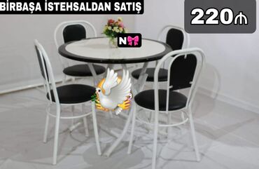 Uşaq dolabları: Yeni, Yumru masa, 4 stul