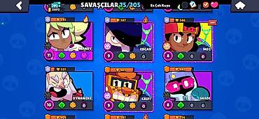 et doyen: Brawl Stars hesabı – 33,012 qəhrəman gücü (üst paneldə görünür) — 4