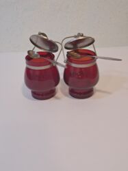 Digər kolleksiyalar: Песочница из красного стекла с мельхиоровой ложкой — 1