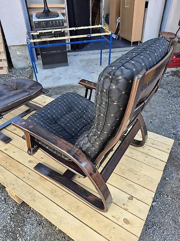 Fotelje: Naslonjač sa tabureom (set) - Udobna fotelja sa pripadajućim tabureom — 8