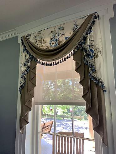 Шторы и занавески: Комплект штор, Велюр, С ламбрекеном, Изготовление на заказ, Для зала — 8