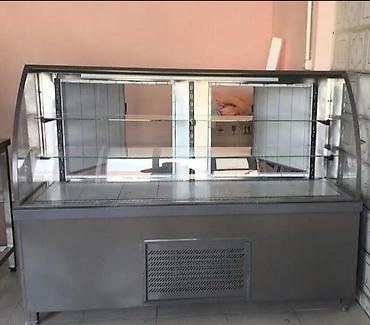 derin soyducu: Paslanmayan poladdan hazırlanmış soyuducu vitrin - Ön və yanları — 1