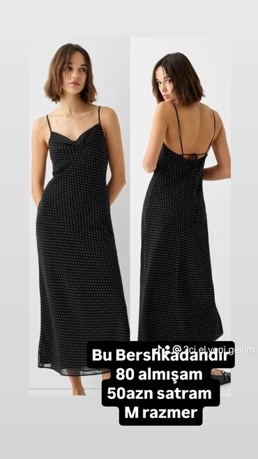 Dəstlər, kostyumlar: Gündəlik don, Maksi, Bershka, M (EU 38)