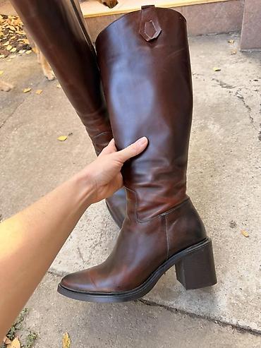 hunter boots srbija: Ženske visoke čizme u tamno braon boji, klasičnog i elegantnog — 8
