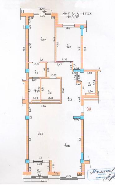 Продажа квартир: 3 комнаты, 144 м², Элитка, 6 этаж, Готовая ПСО (под самоотделку) — 7