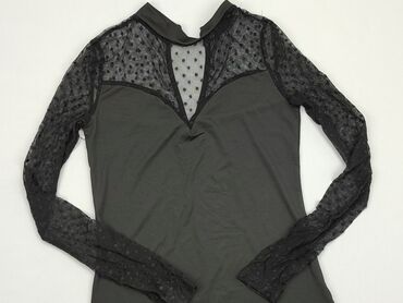 czarne bluzki z rozszerzanymi rękawami: Bluzka Damska, Shein, S, stan - Bardzo dobry