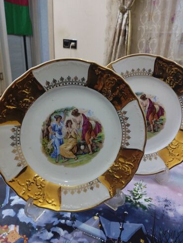 Boşqablar: Boşqablar, rəng - Qızılı, Farfor, Azərbaycan — 3