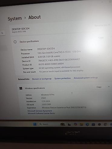 купить ноутбук бу: Acer Aspire 5 (A515-58M) noutbuk - Ekran: 15.6" Full HD (1080p) mat — 1