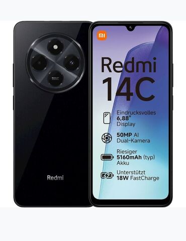 Xiaomi: Xiaomi Redmi 14C, 128 GB, rəng - Qara