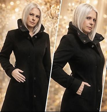 Kaputi: Ženski elegantni kaput – crni - Kroj: strukirani, ravna linija sa — 8