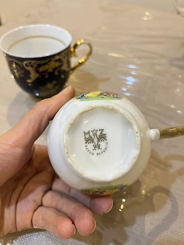 qab desti: Fincanlar, rəng - Göy, 2 ədədli dəst, Çexiya — 3