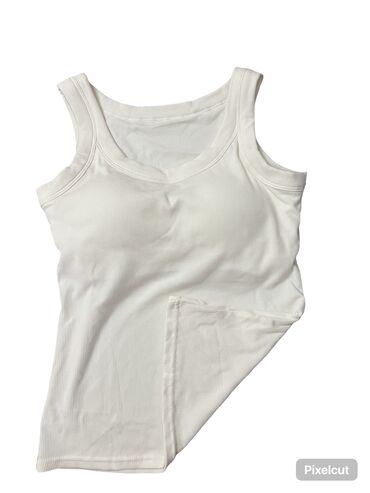 белая футболка женская: Майка, Классикалык модель, Полиэстер, M (EU 38), L (EU 40)