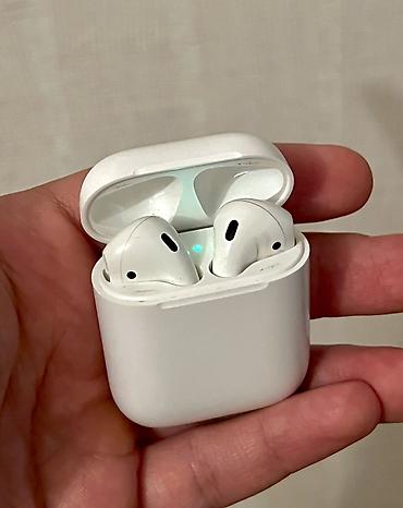 aux bluetooth: Orginal airpods 1 . Qosulur ancaq ses gelmir, dinamiklerde problem — 1
