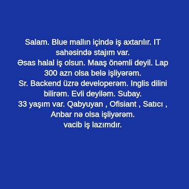 ищу работу парикмахера: Satış məsləhətçisi