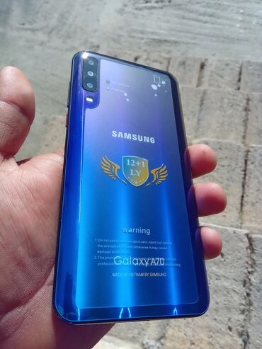 samsung x640: Samsung Galaxy A71, 128 GB, rəng - Göy, Düyməli, Sensor, İki sim kartlı