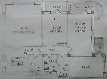 Квартиры: 3 комнаты, Новостройка, м. Нефтчиляр, 145 м² — 3
