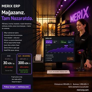 MERIX ERP – mağazanız üçün vahid idarəetmə sistemi POS kassa