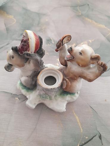 daraq dekor: Porcelan şamaltı/şamdan fiquru - Material: cilalanmış əl işi porcelan — 1