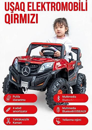 Uşaq üçün elektrik maşınları: Uşaq Elektromobili – Qırmızı 4x4 - Pultla idarəetmə: valideyn nəzarəti — 4