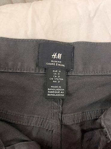 Şalvarlar: H&M kişi şalvarı – Slim Fit - Ölçü: 31 (EUR 31 / US 31) - Rəng — 2
