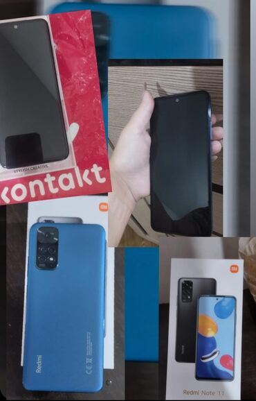 redmi note 11 barter: Xiaomi Redmi Note 11, 128 ГБ, цвет - Голубой, 
 Сенсорный, Отпечаток пальца, Две SIM карты