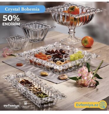 bohemıa: Bohemia Czech Republic -Karaca 2 ədəd meyvə qabı ( hazırki qiyməti