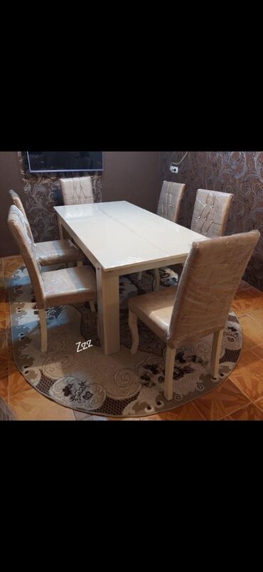 Столы и стулья: Для гостиной, Новый, 6 стульев