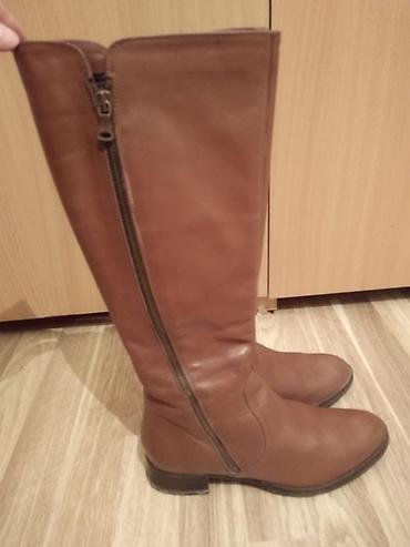 Сапоги: Высокие женские сапоги из натуральной кожи, цвет коньячный/коричневый — 8