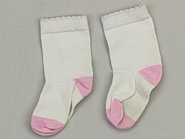 białe wełniane skarpety: Socks, 16–18, condition - Fair
