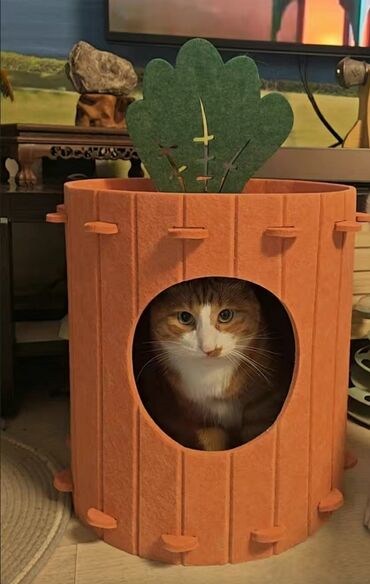 Зоотовары: Домик для котика. Материал типо войлока. Лёгкий, удобный. Коты не — 7