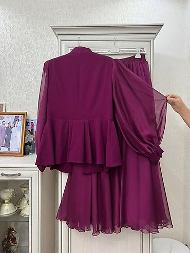 пижам: Костюм с юбкой, Модель юбки: Плиссе, Макси, Пиджак, Турция, M, L — 2