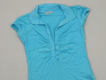 błękitna eleganckie bluzki: Футболка поло, Clockhouse, M, стан - Дуже гарний