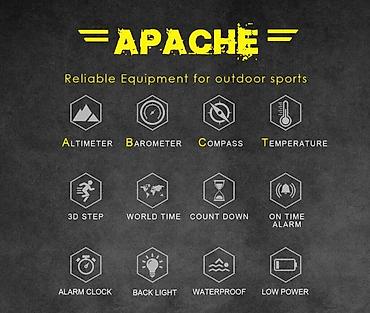 pixel чехол: Мужские часы NORTH EDGE APACHE высотомер, спортивные водонепроницаемые — 7