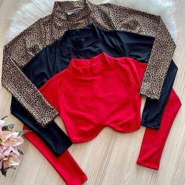 Bluze: Bluze vise modela sa elastinom. Crna,bela,crvena,svetlo — 4