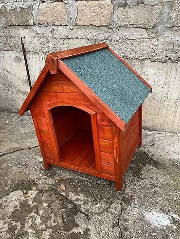Oprema za kućne ljubimce: Drvena kućica za psa - Materijal: masivno drvo, površinski zaštićeno — 1