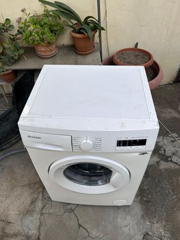 Paltaryuyan maşınlar: Paltaryuyan maşın Sharp, 7 kq, Avtomat, Qurutmasız, Kredit yoxdur — 9