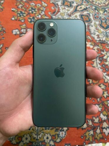 купить бу iphone 11 pro: IPhone 11 Pro, Б/у, 256 ГБ, Зеленый, Чехол, 94 %