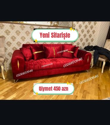 Sifarişlə divanlar: Divan, Qonaq otağı üçün, Vеlur parça, Bazalı, Açılan, Kitab — 20