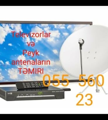 tv antennalar: Peyk antenalarının quraşdırılması | Quraşdırılma, Təmir | Zəmanət